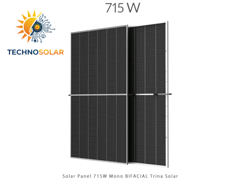 پنل خورشیدی مونو کریستال 715 وات مدل بایفشیال N-Type TOPCON برند TRINA SOLAR