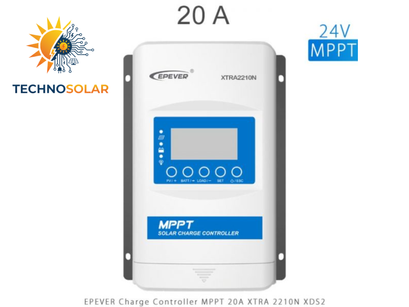 شارژ کنترلر 20 آمپر 24 ولت MPPT مدل XTRA2210 برند EPEVER