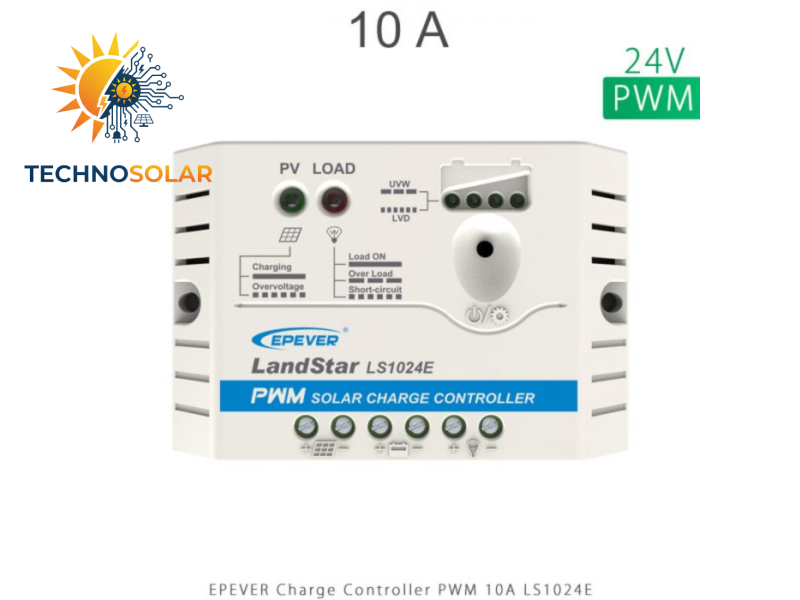 شارژ کنترلر 10 آمپر 24 ولت PWM مدل LS1024E برند EPEVER