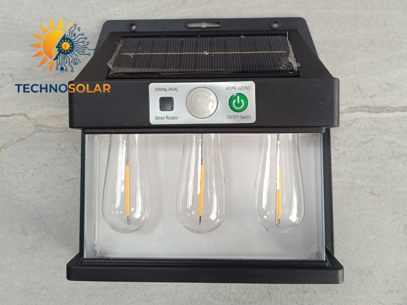 چراغ دیوارکوب خورشیدی سه لامپ مدل YX-777-3W
