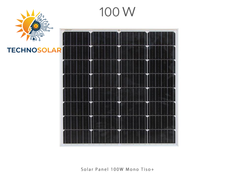 پنل خورشیدی 100 وات مونو کریستال برند TISO+