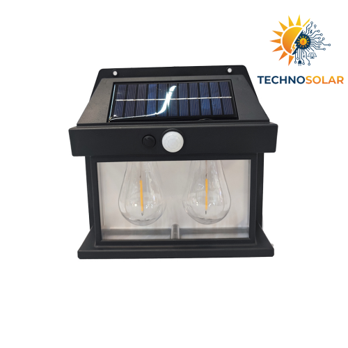 چراغ دیوارکوب خورشیدی دو لامپ فلامنتی مدل BK-888-2