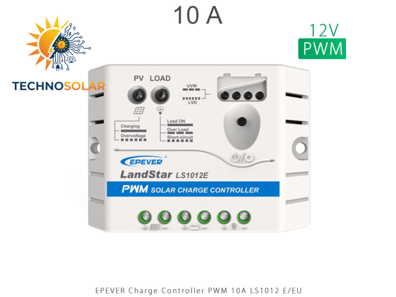 شارژ کنترلر 10 آمپر 12 ولت PWM مدل LS1012E برند EPEVER (بدونUSB)